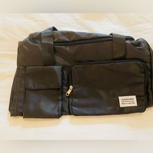 Men’s Black ZUOMANNI Duffel Bag with shoulder strap and shoe compartment